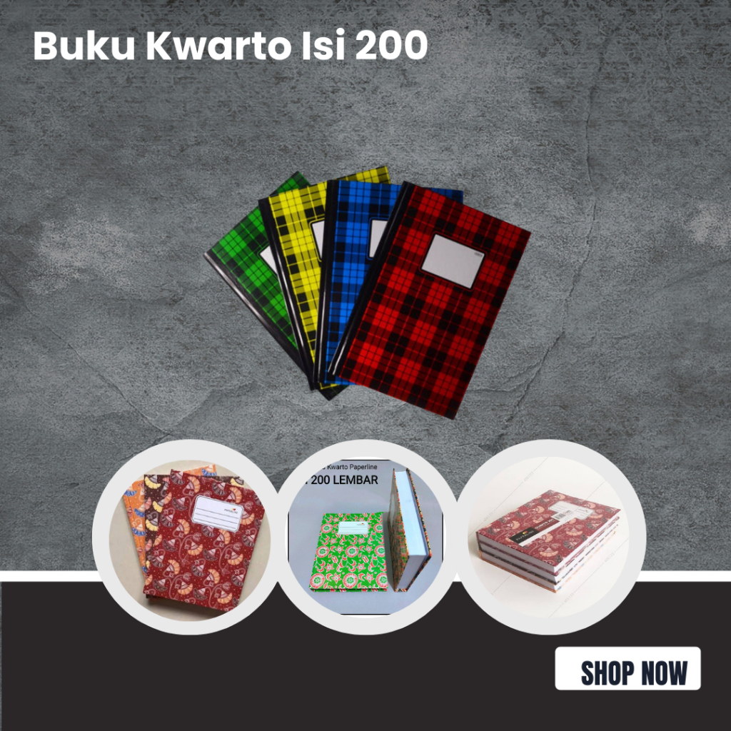 

BUKU KUARTO ISI 200 | BUKU CATATAN | BUKU HARIAN | BUKU TULIS