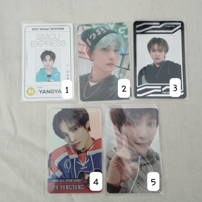 yangyang official photocard nct 2021 nct 2020 wavt yangyang pc poca