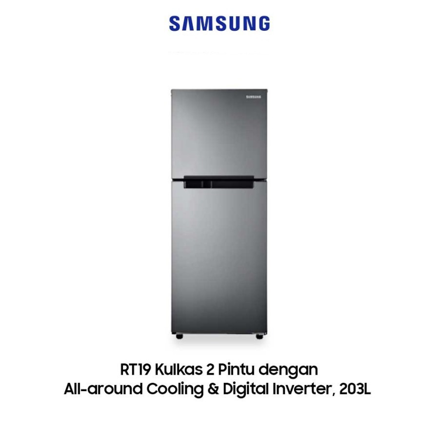 Samsung Kulkas 2 Pintu 216 Liter Digital Inverter RT19M300BGS