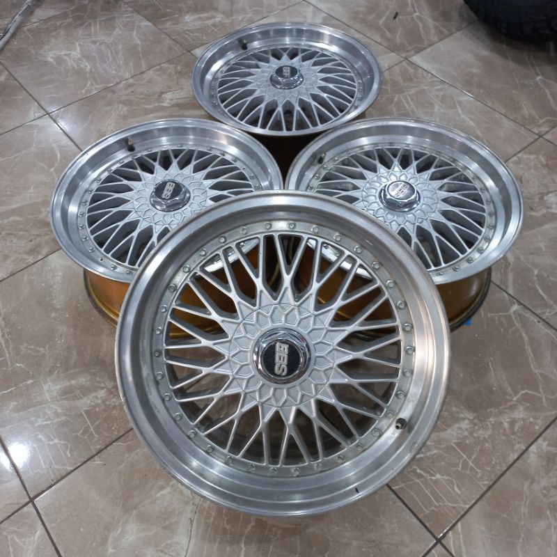 VELG REP BBS RS R17X7.5 PCD 4X100/114.3 ET 42 SILVER SECOND