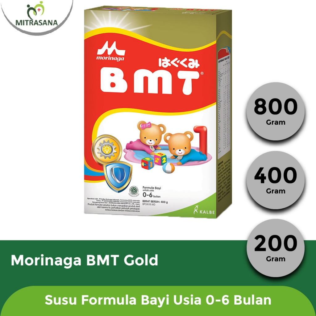Morinaga BMT Gold 200 gram / 400 gram / 800 gram ~ Susu Formula Bayi 0-6 Bulan