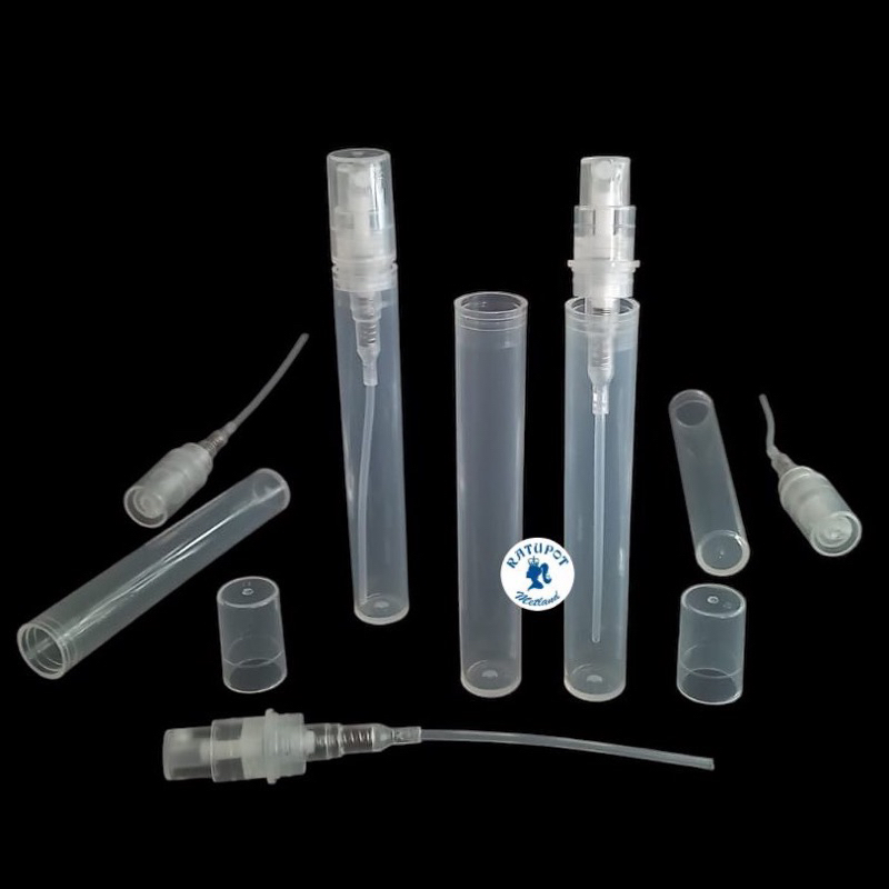 botol parfum 5 ml plastik bening spray tekan manual