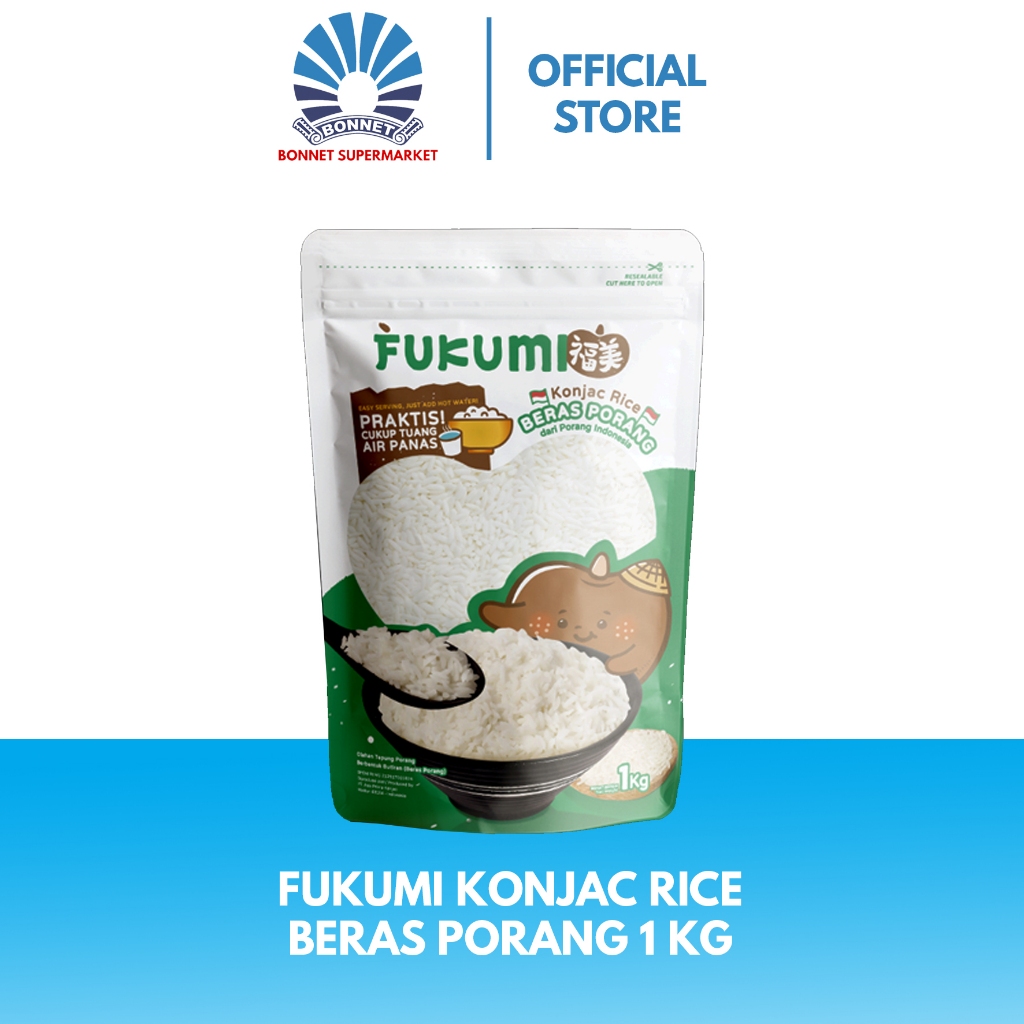 Fukumi Beras Porang Rendah Kalori - Beras Diet Shirataki 1 kg