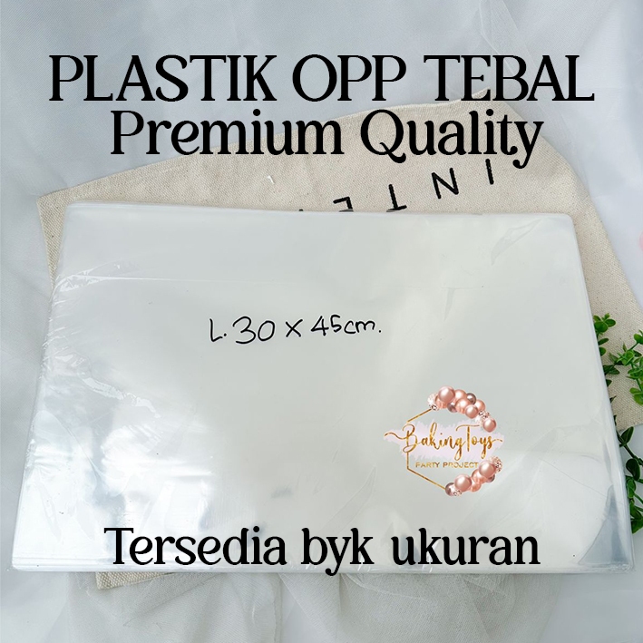

BJ - (SATUAN) Plastik OPP TEBAL polos bening untuk plastik souvenir besar | plastik goodie bag | plastik packing