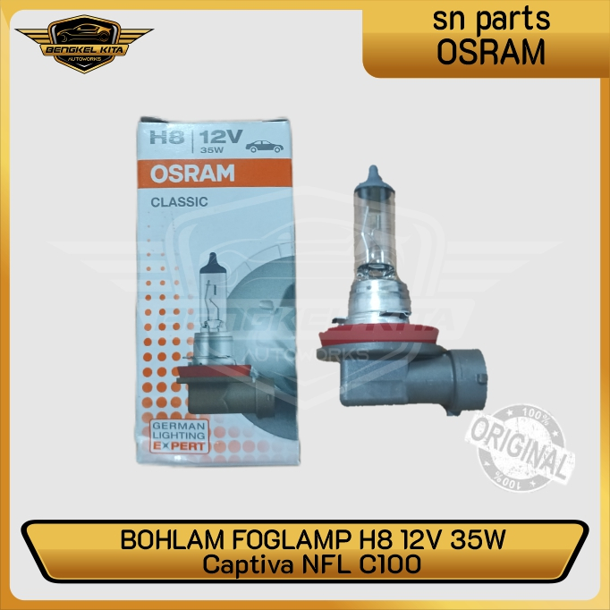 Bohlam Foglamp H8 12V 35W OSRAM Lampu Kabut Chevrolet Captiva NFL C100