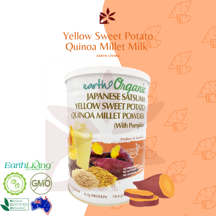

Earth Organic Japanese Satsuma Yellow Sweet Potato Quinoa Millet Powder With Pumpkin 850g