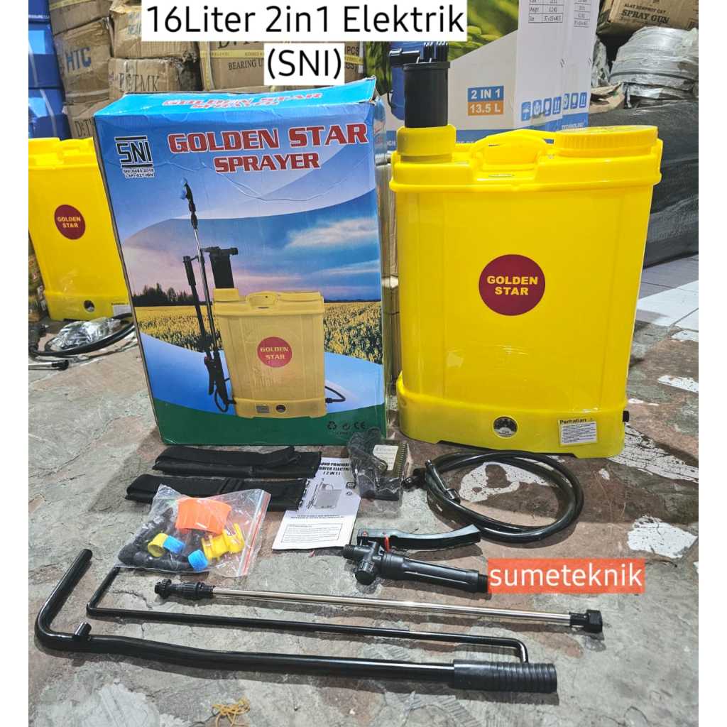 Sprayer Electric 16E 2in1 Golden Star (SNI) Tangki Semprot Elektrik 16 Liter 2 Fungsi  / Elektrik Sp