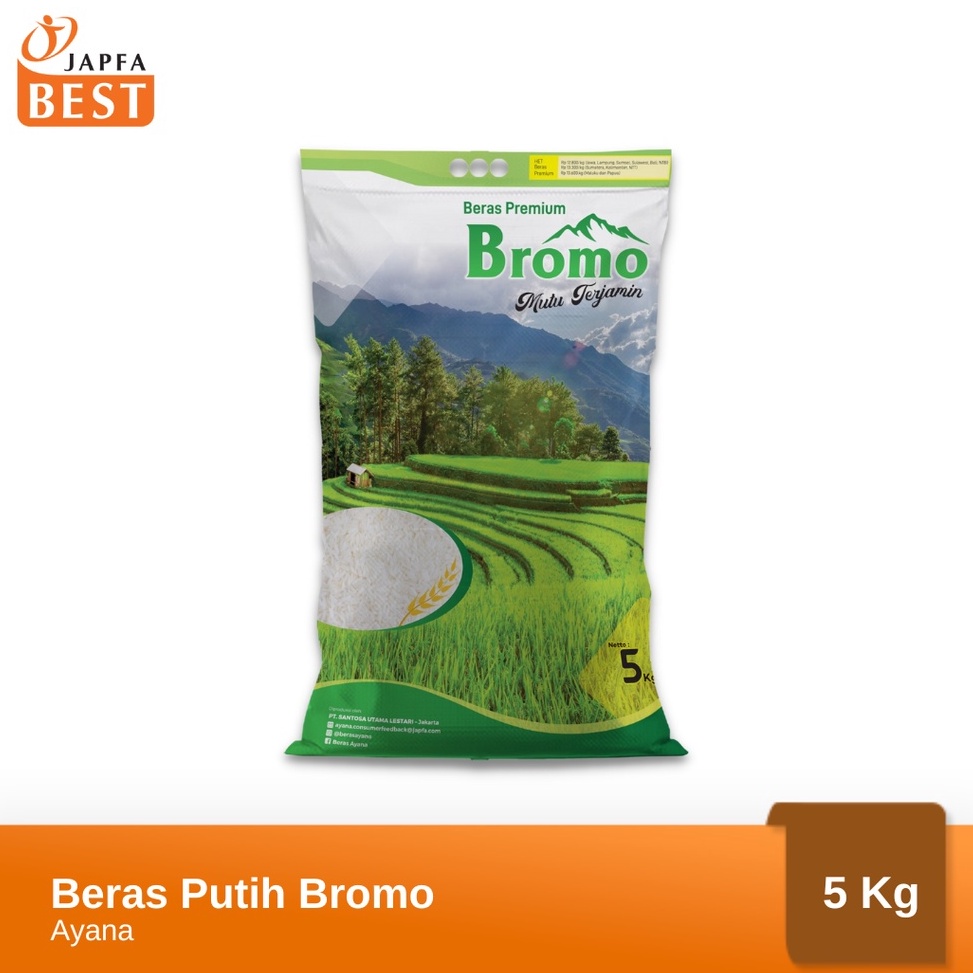 

FREE ONGKIR Beras Putih Merk Bromo Ayana 5kg