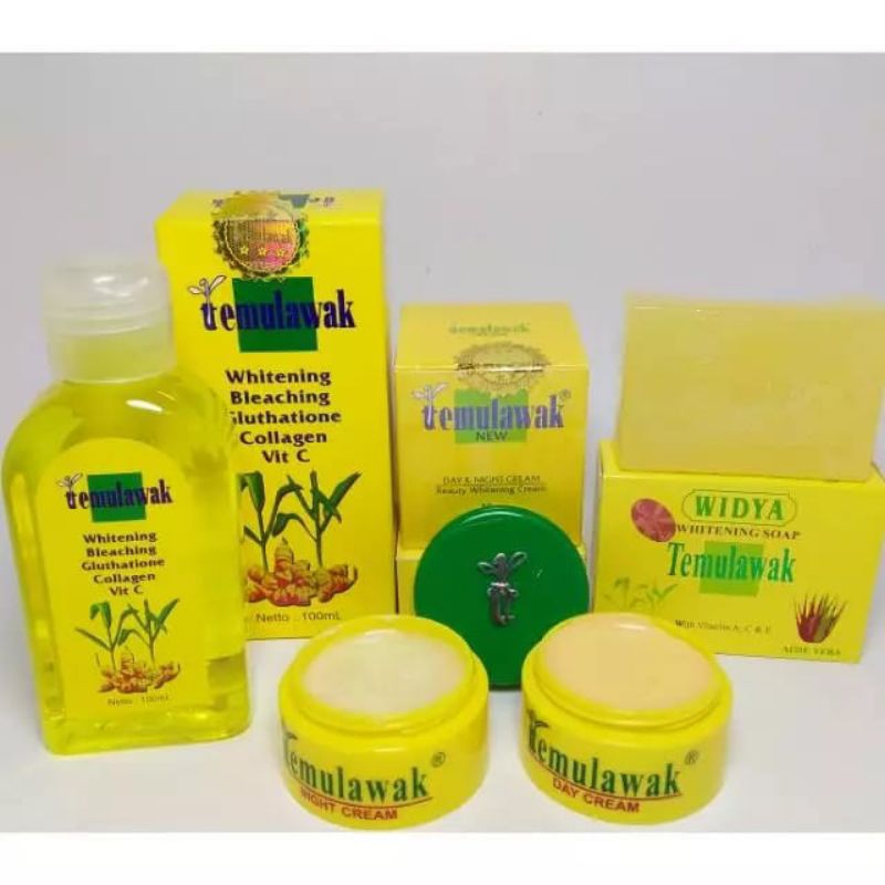 PAKET CREAM TEMULAWAK 4 IN 1 (CREAM SIANG MALAM, TONER DAN SABUN TEMULAWAK)