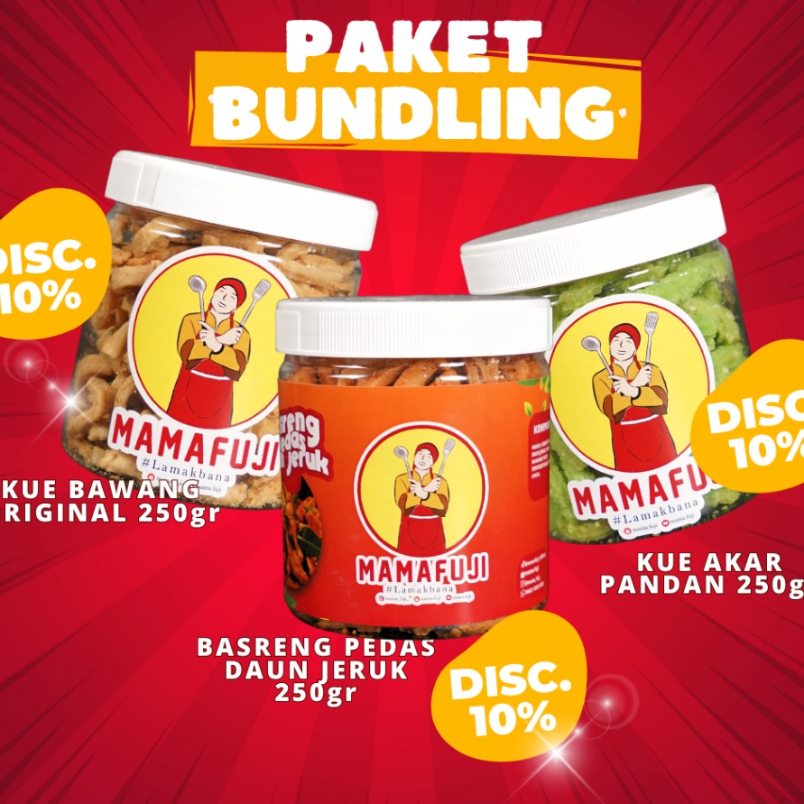 

D2289 Mamafuji HEMAT Paket Kue Bawang BEST SELLER Mama Fuji