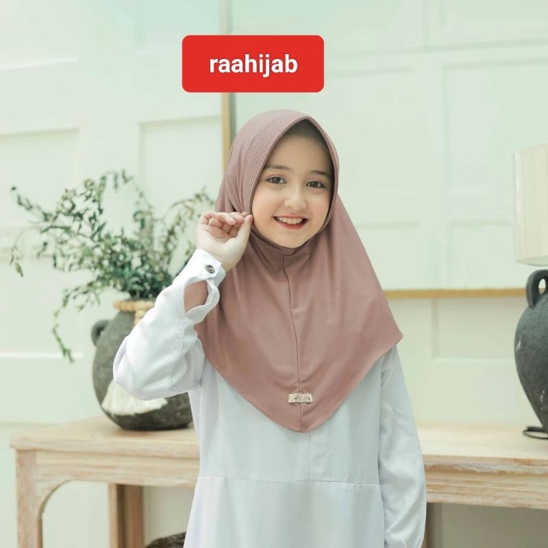 KHIMAR INSTAN SPANDEX JERSY/BERGO HAMIDAH SPORT POLOS/JILBAB ANAK SD/KERUDUNG ANAK SD /SIZE S M L