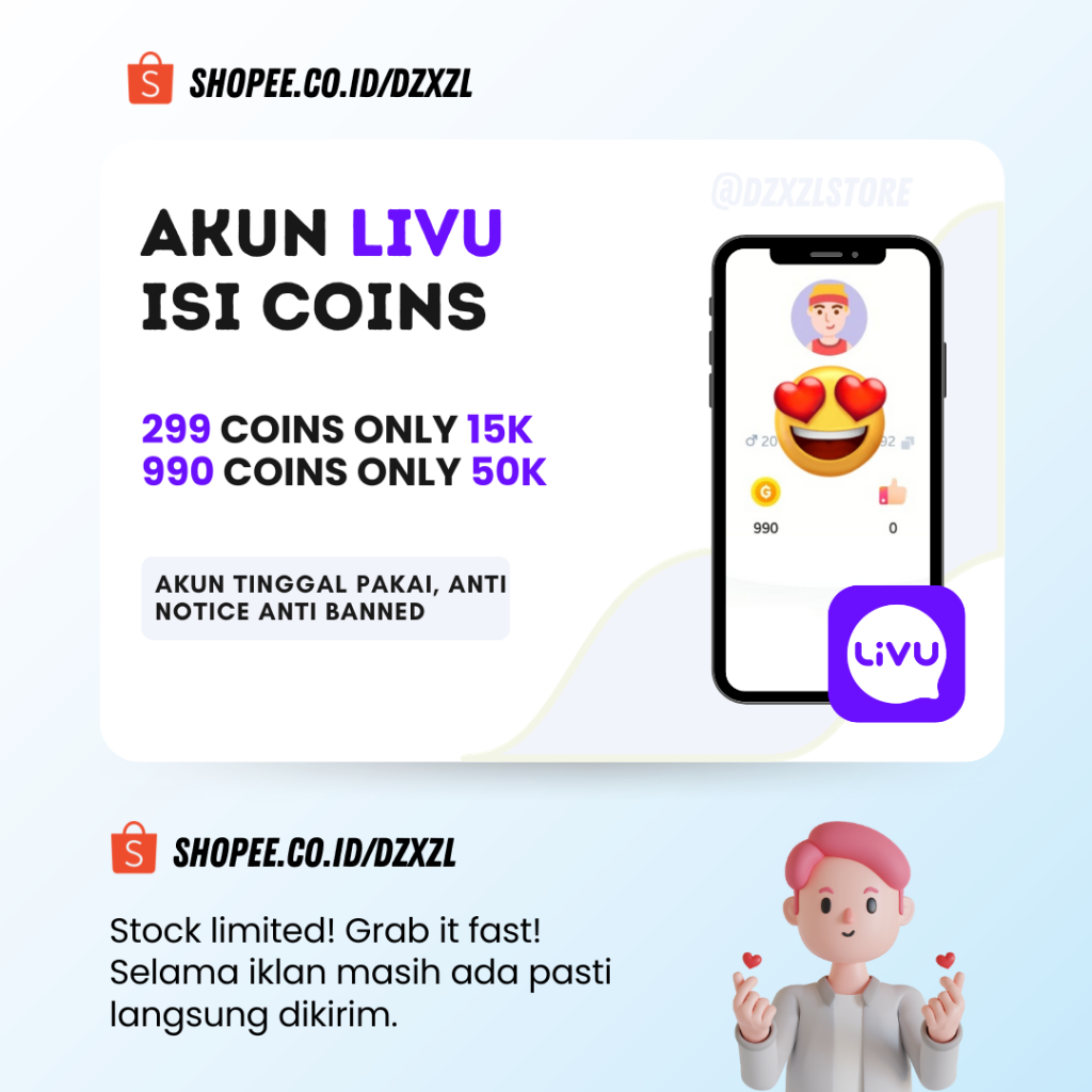 Jasa Topup Livu Murah 100% Legal (Dikasih Akun isi Coins)