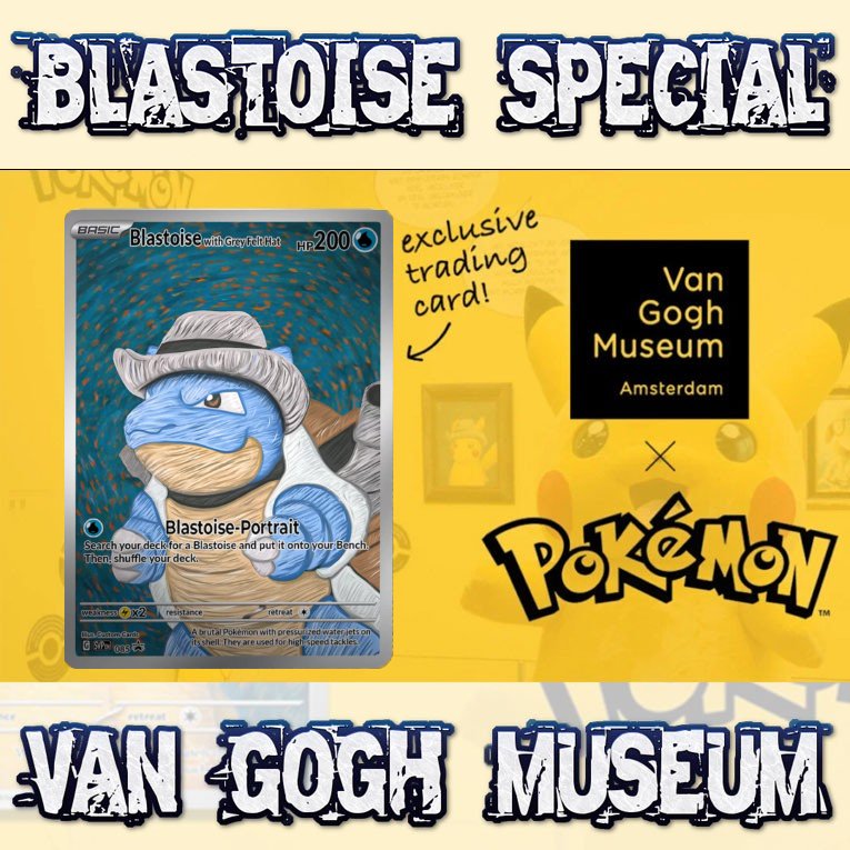 KARTU POKEMON TCG HOLOGRAM SPECIAL BLASTOISE VAN GOGH MUSEUM
