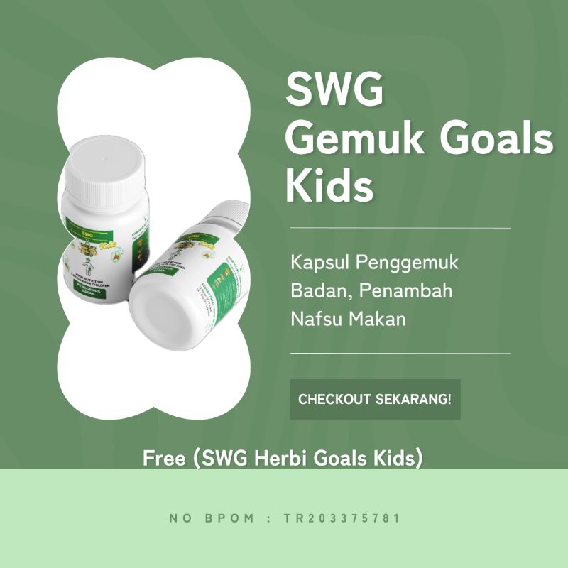 Super Weight Gain / Gemuk Goals Kids / Kapsul Penambah Berat Badan Anak / Penggemuk Badan