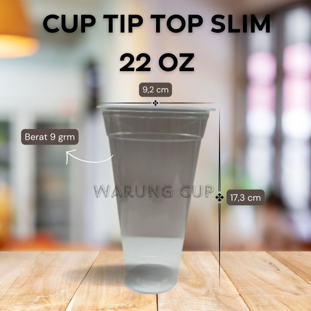 Cup Tip Top Slim Ukuran 22 OZ