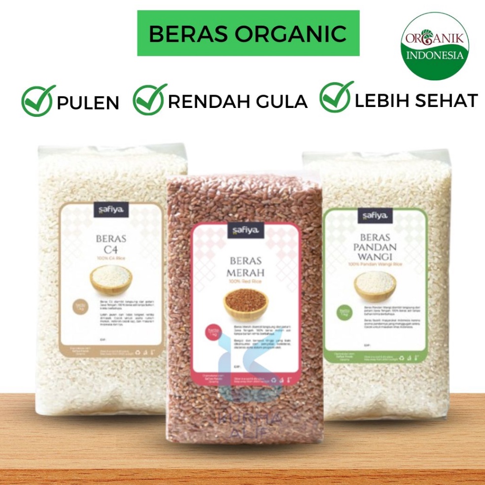 

GROSIR MURAH Beras Merah Organik 1 Kg Beras Organik Pandan Wangi Beras Pulen