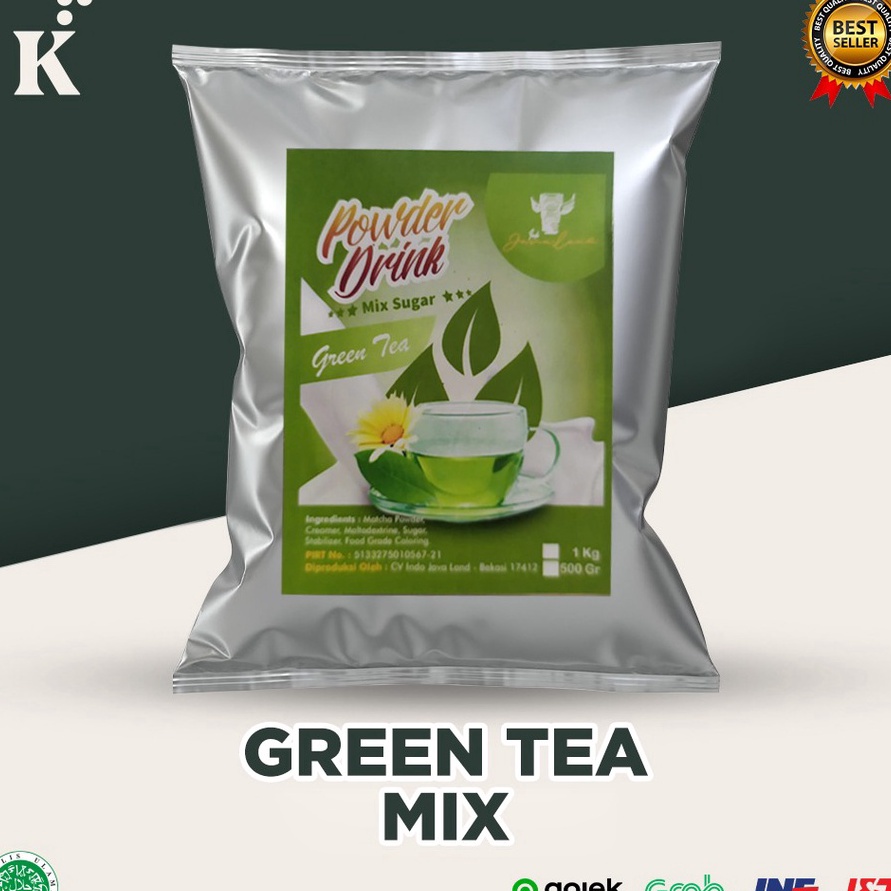 

Terbaru Bubuk Minuman Bubble Drink Powder Rasa Green Tea Mix Sugar 1 KG Javaland