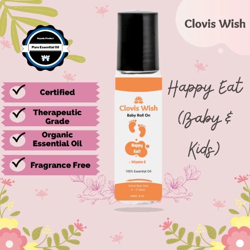 Menambah Nafsu Makan Bayi - CLOVIS WISH BABY HAPPY EAT Essential Oil (10ml)