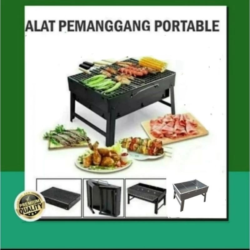 Alat panggangan sate Portable lipat  pemanggang atau alat tempat Bakaran bakar sate ikan BBQ alat Ba