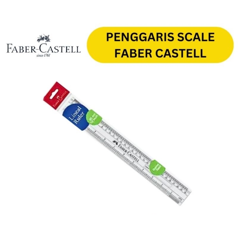 

30 CM FABER CASTELL GRIP RULER SCALE PENGGARIS MISTAR