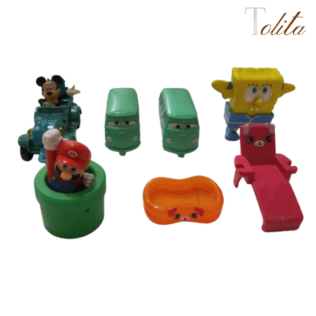 mainan happy meal mcd mickey spongebob mario mc donald's