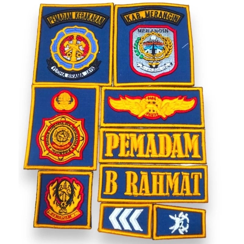 Atribut Bordiran timbul DAMKAR Pemadam satuan bordir Pemadam kebakaran