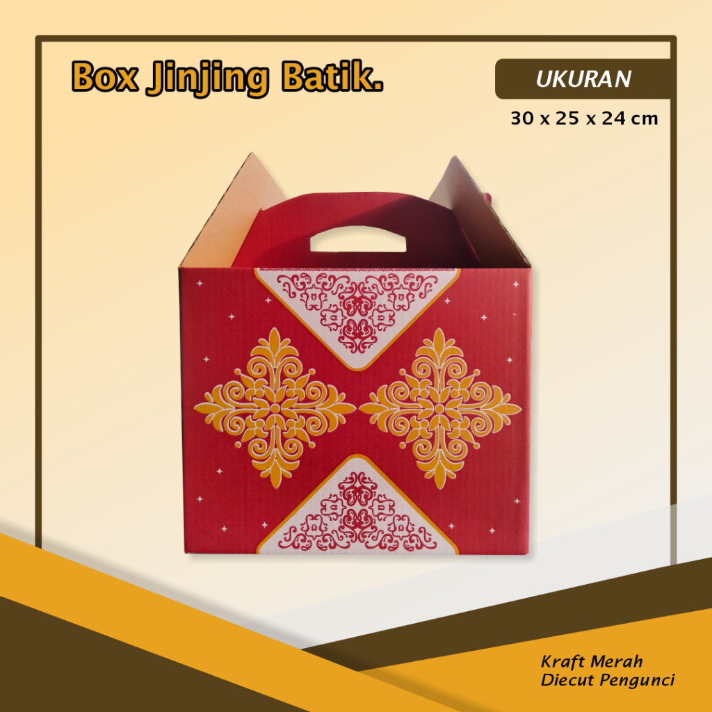 

Kardus Box Parcel Jinjing Batik - 30 x 25 x 24 cm Kardus/Gift