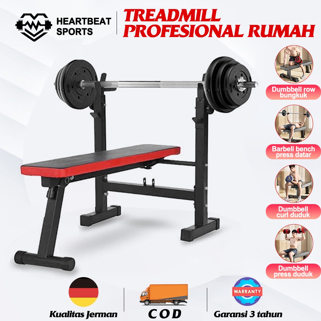 Heartbeat Bench press multifungsi murah Peralatan fitness rumah bangku angkat besi Bangku dumbell ke