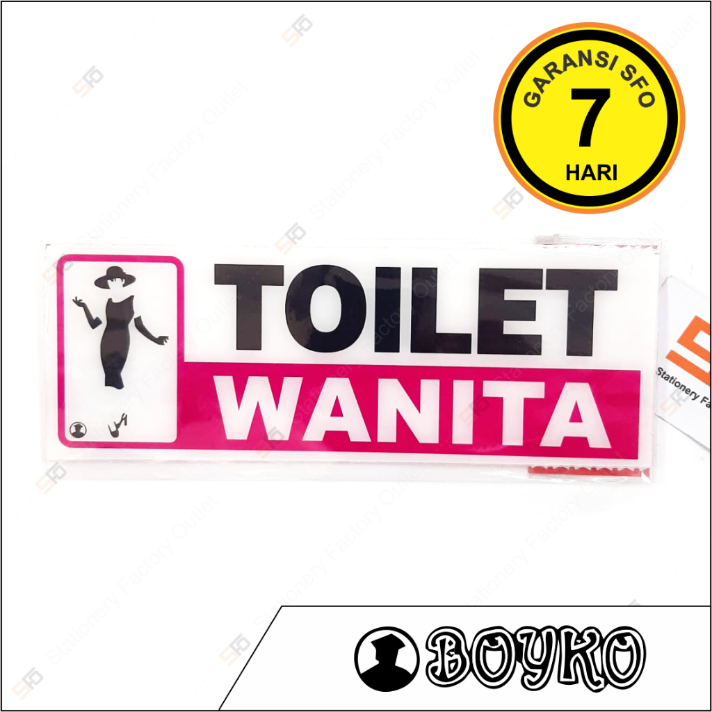 

Akrilik Toilet Wanita - Acrylic Sign Standard 25cm x 9cm - SFO Semarang Official