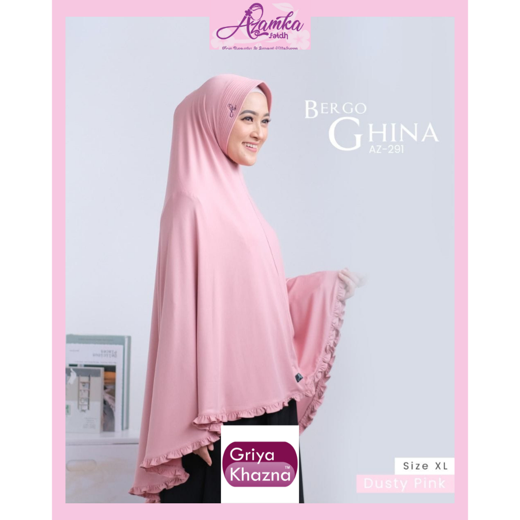 AZAMKA KERUDUNG JILBAB SYARI BERGO GHINA SIZE L XL
