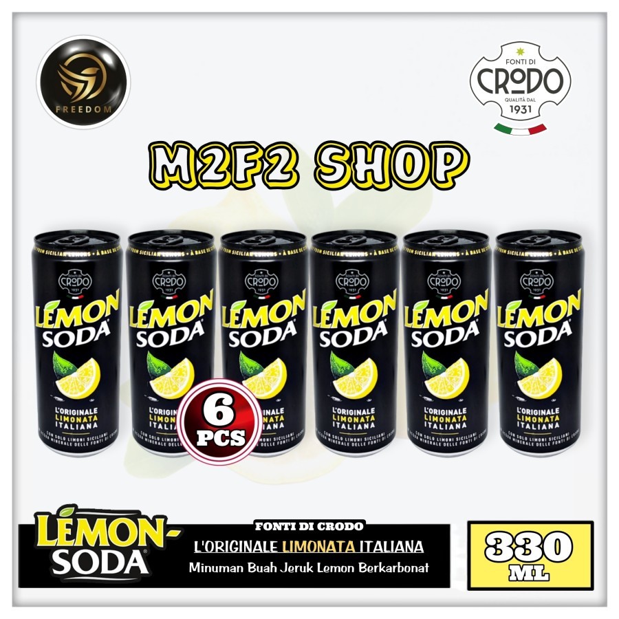 

Crodo Lemon Soda Limonata Italiana Can | Kaleng - 330 ml (Kemasan 6 Pcs)