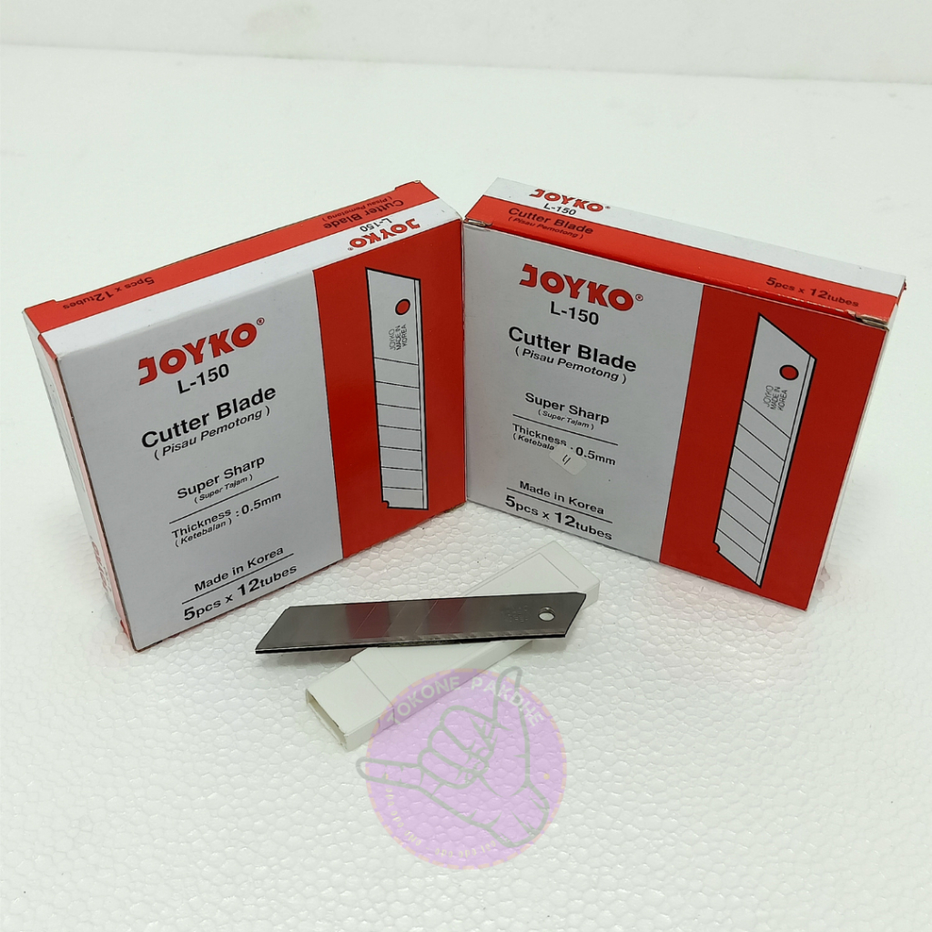 

Isi Cutter Merk Joyko Besar L-150 Ketebalan 0.5mm Isi 5 Pcs