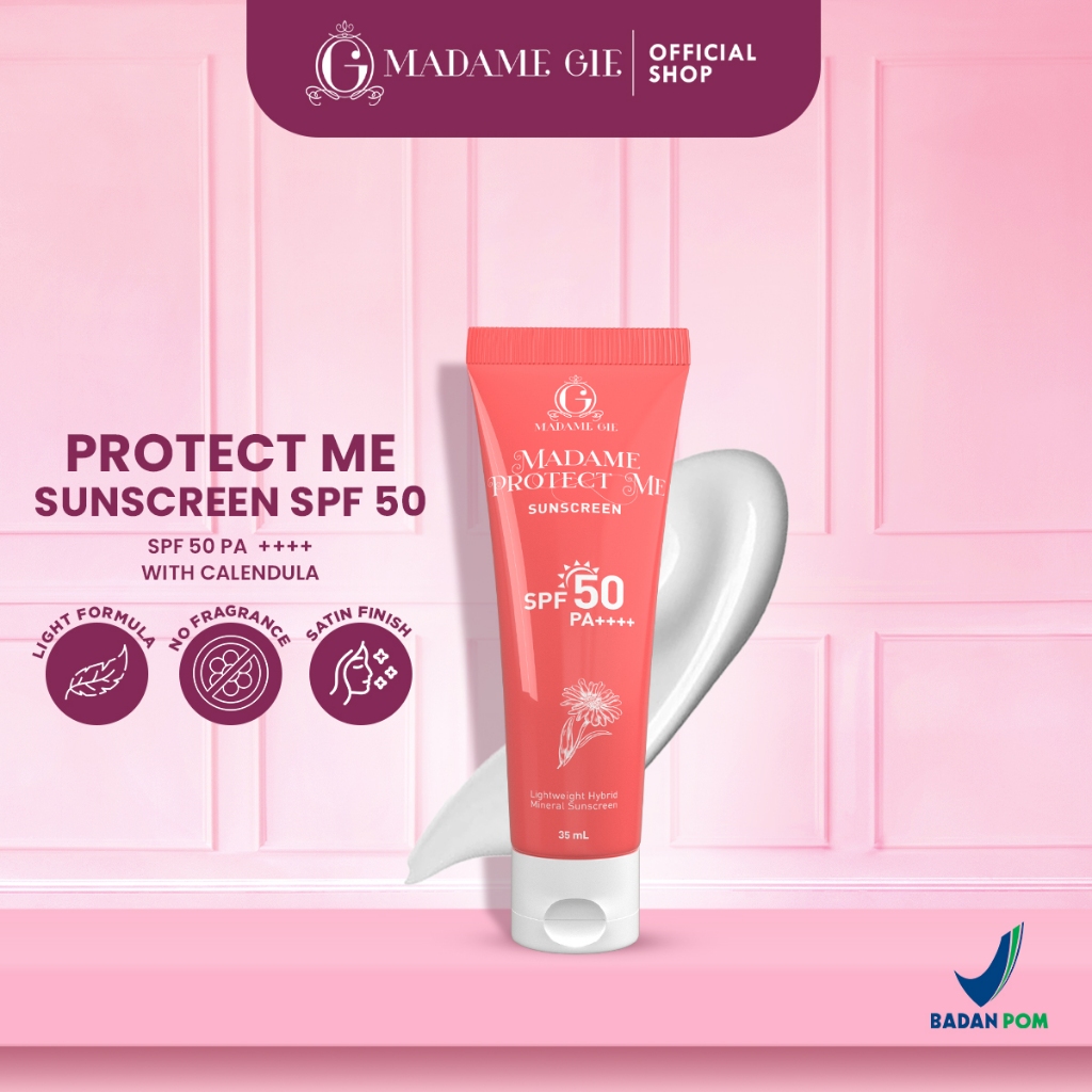 Madame Gie Madame Protect Me Sunscreen SPF 50 PA ++++ With Calendula - Skincare Sunblock