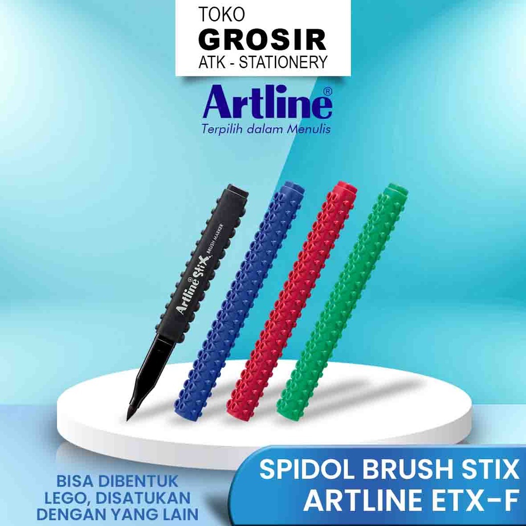 

ETX-F DZ Brush Pen Pena Kuas Warna Spidol Kaligrafi Brushpen ARTLINE Marker Lettering Calligraphy ≈ LEGO