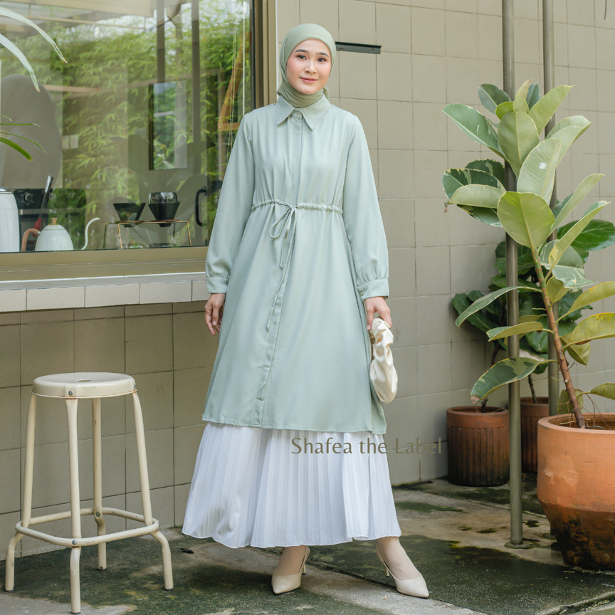 LONG TUNIK POLOS AZALEA BY HUMAIRA STORE SURABAYA - LONG TUNIK POLOS LADY ZARA