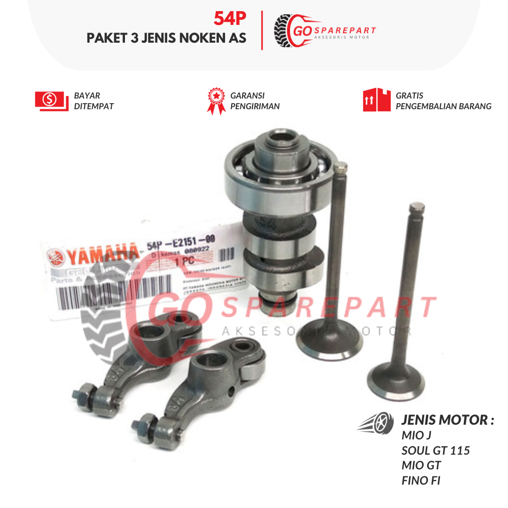 (YAMAHA) PAKET NOKEN AS + PELATUK KLEP + PAYUNG KLEP 54P MIO J / MIO GT / SOUL GT 115 / FINO FI / 1 