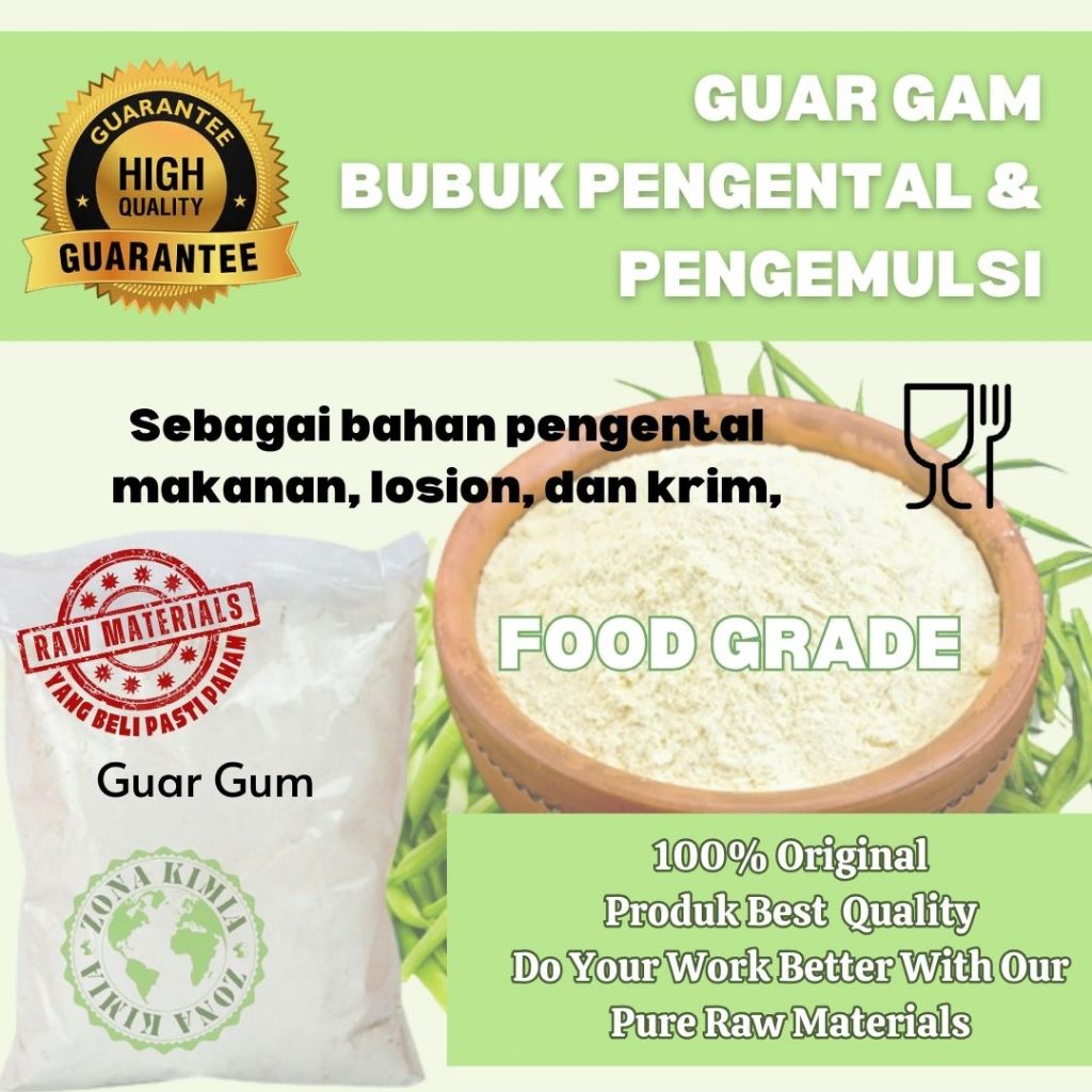 

guar gum powder 1kg Food Grade Bubuk Pengental Makanan Rendah Kalori