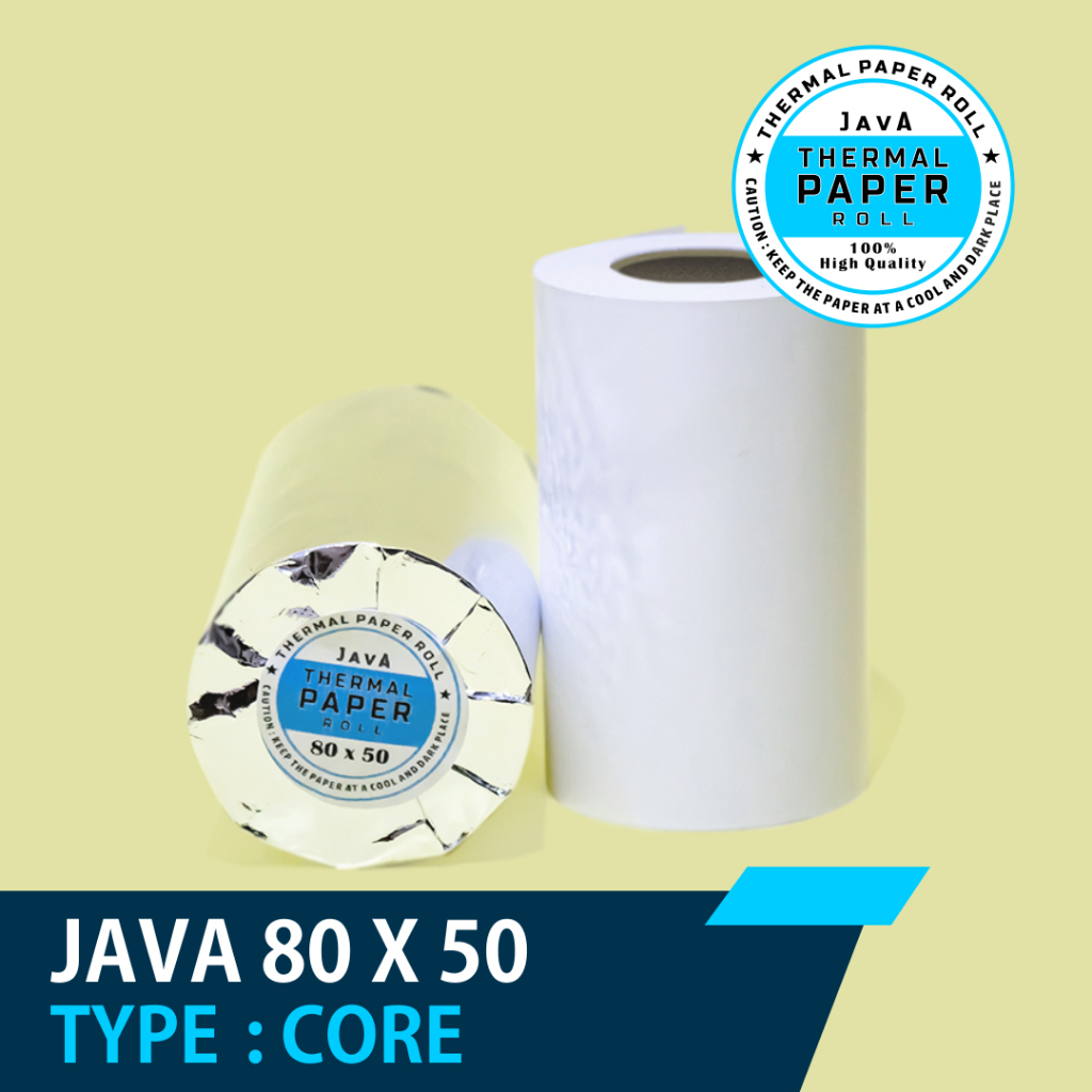 

KERTAS THERMAL 80X50 COVER MERK JAVA THERMAL