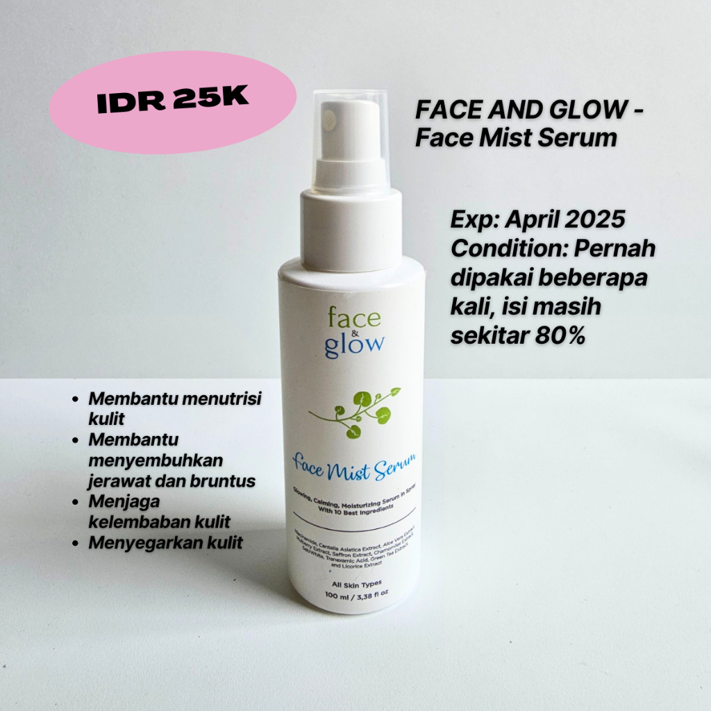 FACE AND GLOW Face Mist Serum