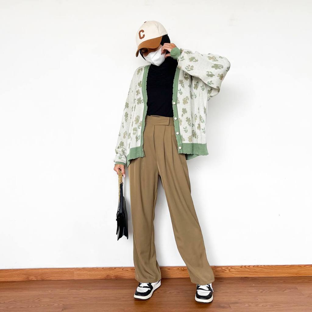 OVERSIZE CARDI KNIT FLOWERS  SHEILA