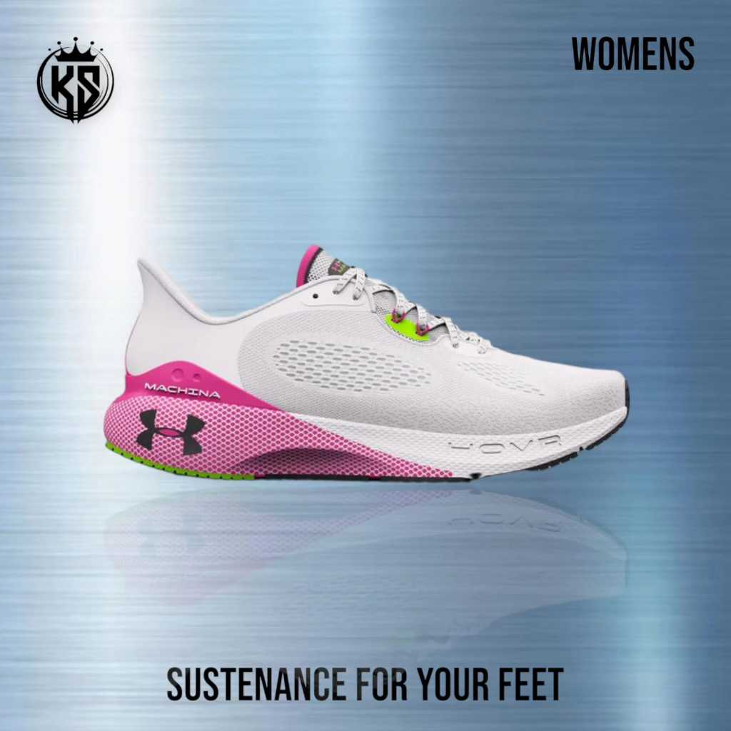 Under Armour Women's UA HOVR™ Machina 3 White Rebel Pink Black
