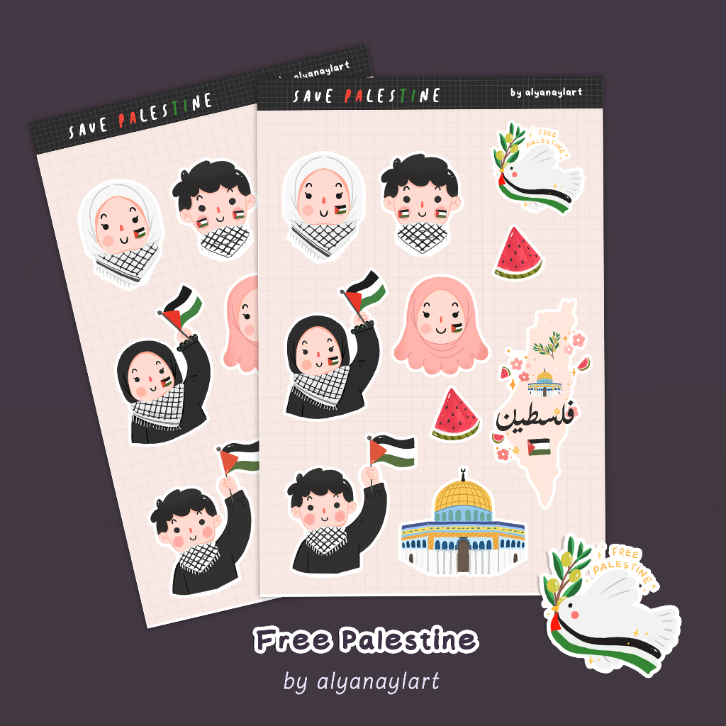 

Stiker Lucu Free Palestina by alyanaylart