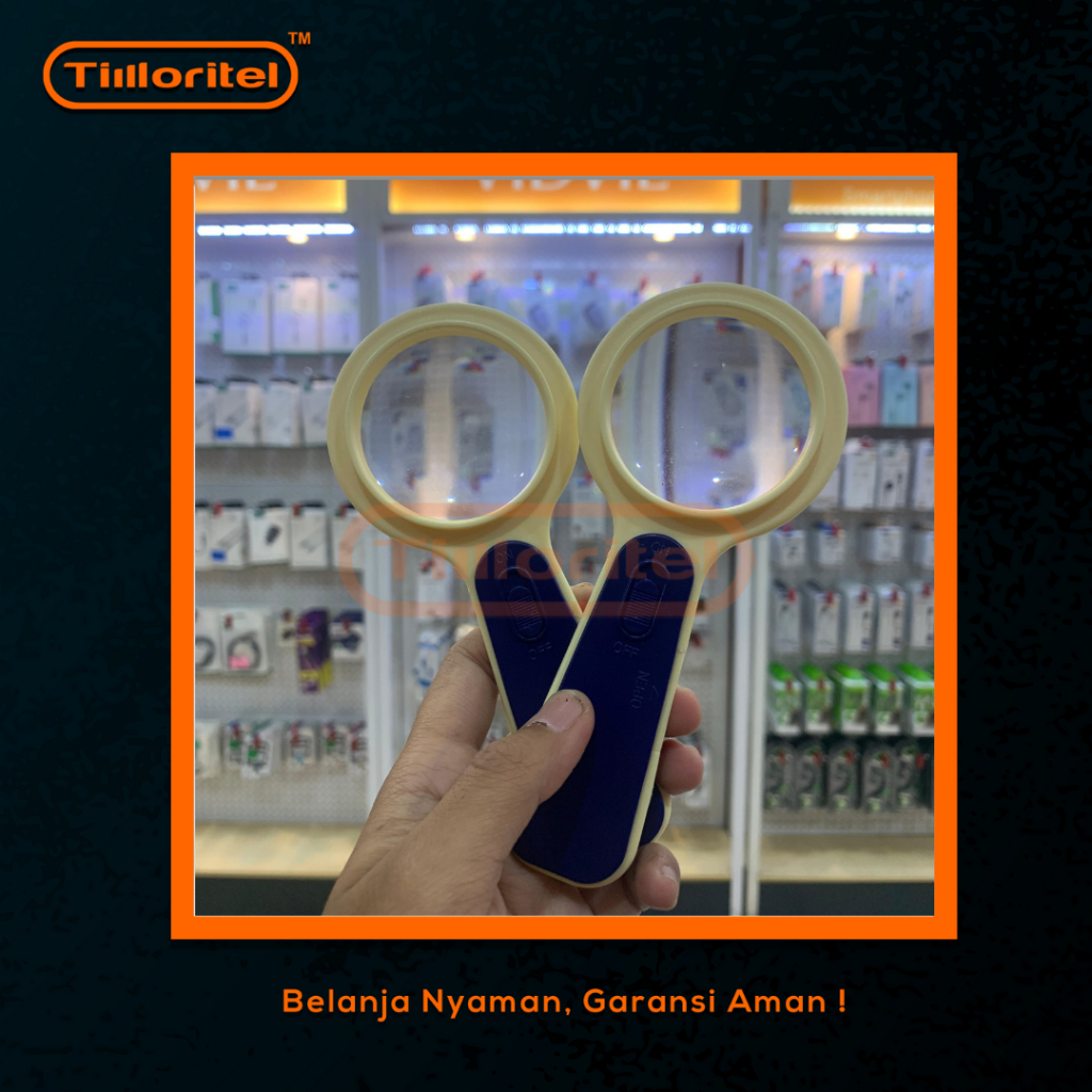 KACA PEMBESAR+LAMPU LED MINI MODEL LUP 5X