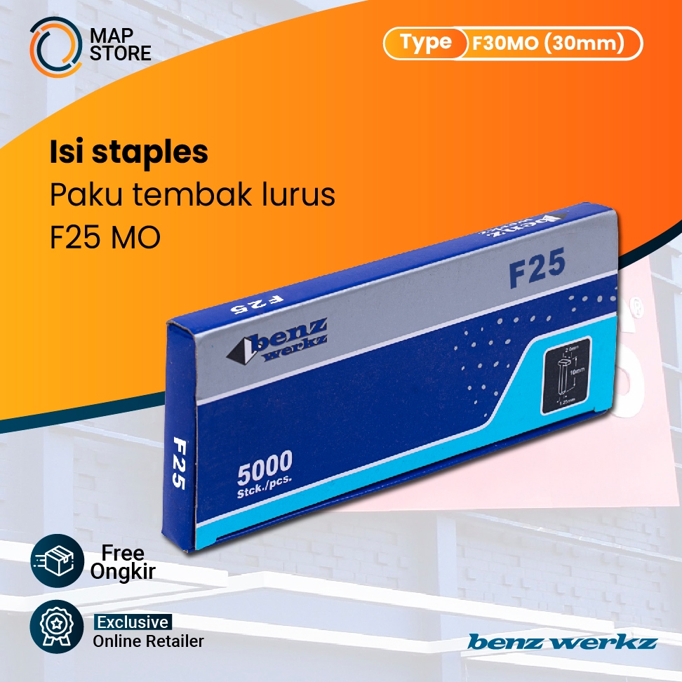 

BENZ F 25 MO Isi Mesin Staples Paku Tembak Lurus Mata Gun Nailer F 25