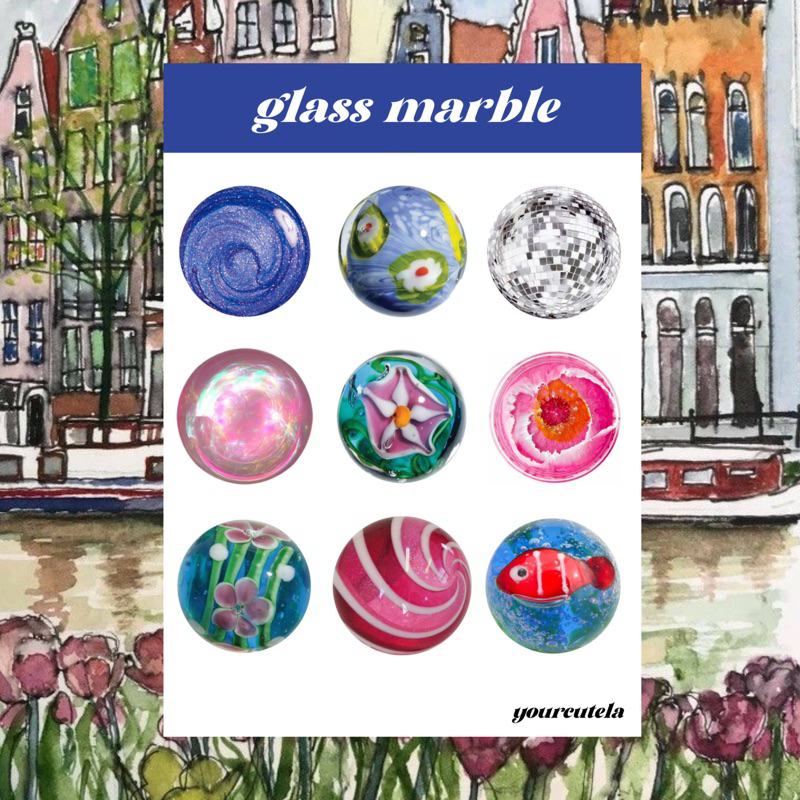 

Glass Marble Stickers | sticker glass marble untuk dekorasi scrapbook, phonecase, headphone, deco, jurnal, stiker lucu, stiker aesthetic