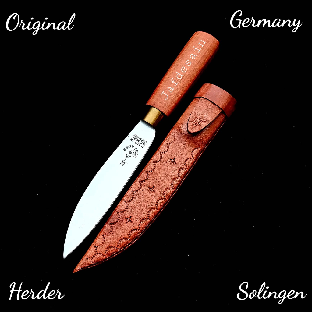 Pisau Daging Cap Garpu Original Slut Kuningan Gagang Panjang Herder Solingen Germany 5"