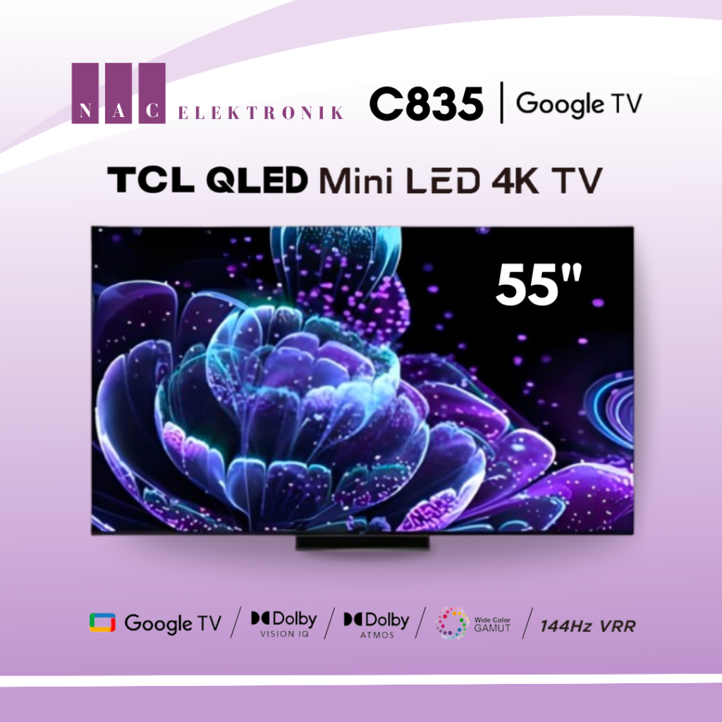 TCL LED TV 55inch - 55C835 - QLED - GOOGLE TV