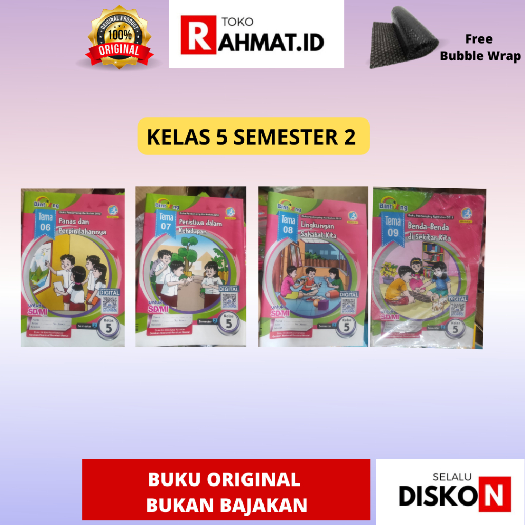 LKS TEMA TEMATIK KELAS 5 TEMA  6 7 8 9 KELAS 5 SEMESTER 2 KURIKULUM 2013 MERDEKA PENERBIT BINTANG / 