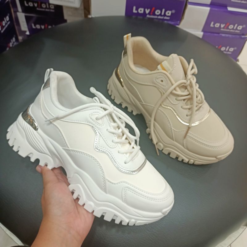 sepatu wanita sneakers putih LAVIOLA ori