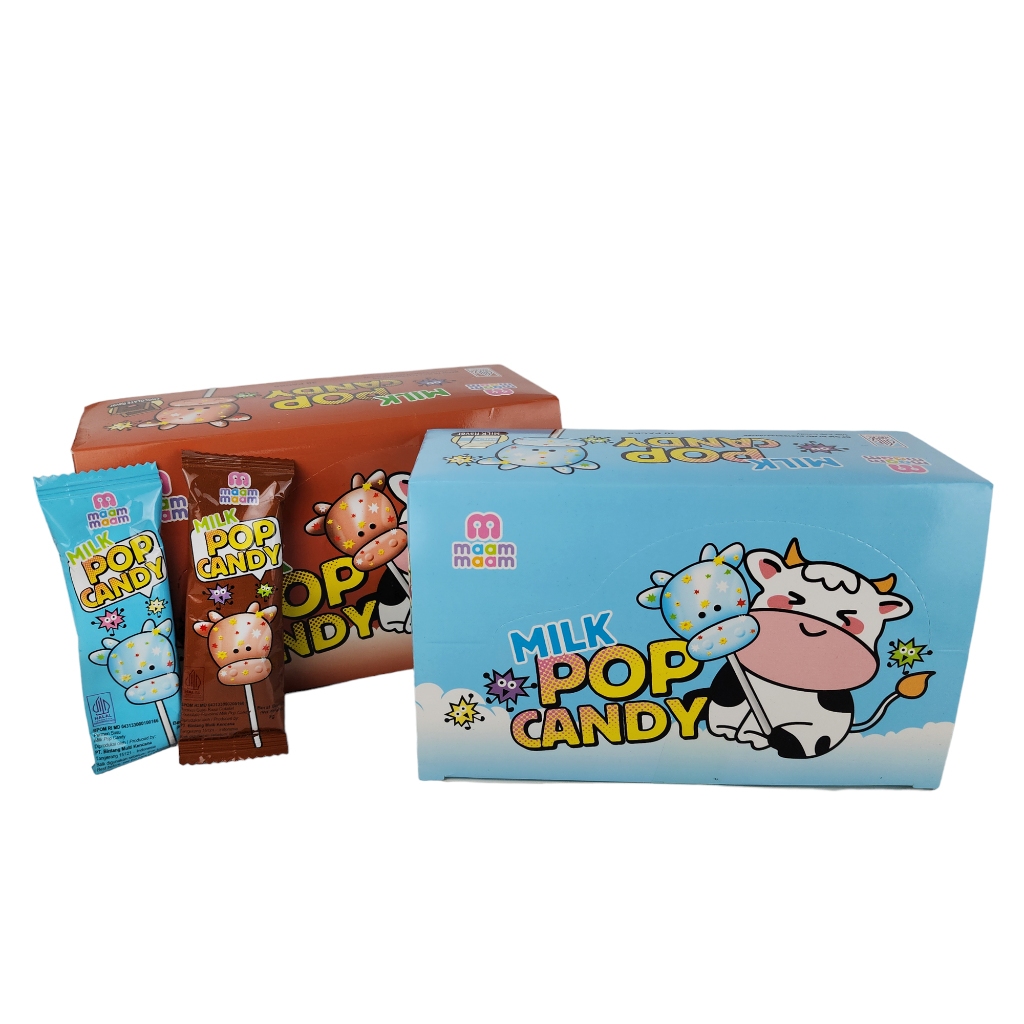

Milk Pop Candy Susu 1ds isi 30 Permen Susu Maam Maam Cokelat vanila